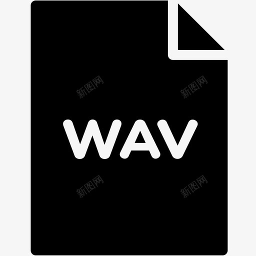 wav文件扩展名格式图标svg_新图网 https://ixintu.com wav文件 扩展名 文件格式vol4glyph 格式 类型