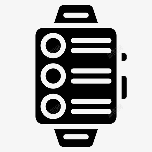 智能手表小工具信息图标svg_新图网 https://ixintu.com 信息 小工具 技术 时间 智能手表 电子设备固态 电话
