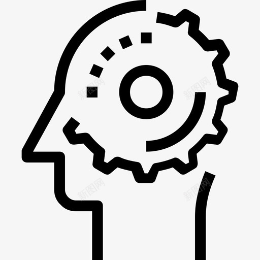 生产力头脑思维图标svg_新图网 https://ixintu.com 业务和员工管理 头脑 思维 流程 生产力 解决方案
