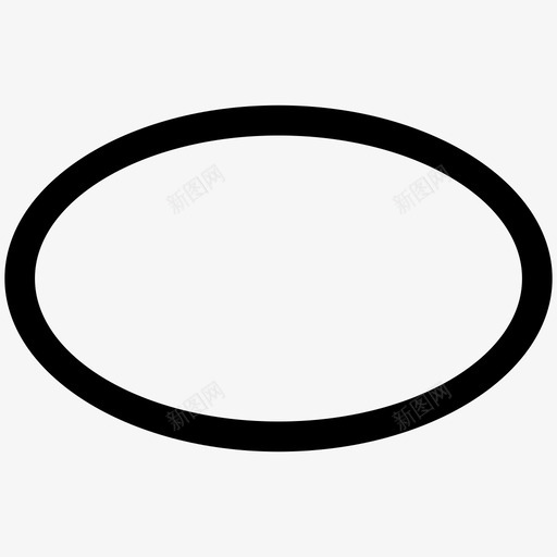 形状椭圆创意对象图标svg_新图网 https://ixintu.com 创意 图形和形状 对象 形状椭圆 轮廓
