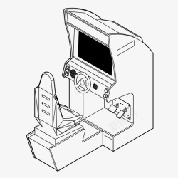 街机模拟器赛车模拟器街机游戏玩家图标高清图片