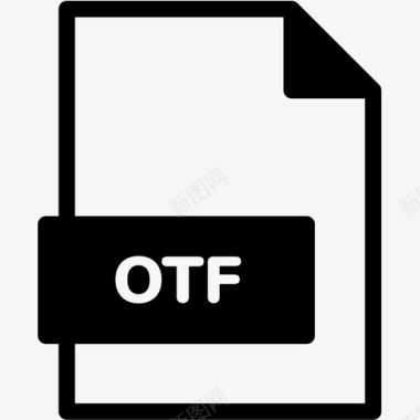 otf文件扩展名格式图标图标