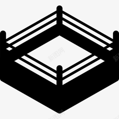 拳击场体育体育偶像图标图标