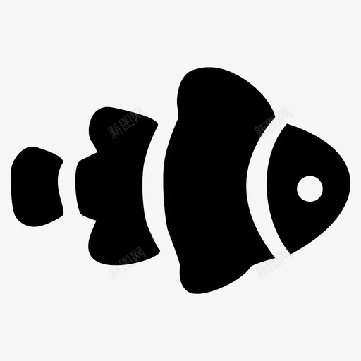 小丑鱼鱼食物图标svg_新图网 https://ixintu.com 小丑鱼 肉类 超市 食物 鱼