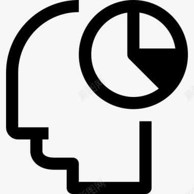 人类思维和思维大脑数据图标图标
