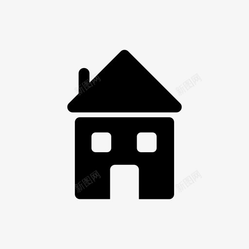 房子建筑物标志图标svg_新图网 https://ixintu.com 不动产 建筑物 房子 标志 真实状态