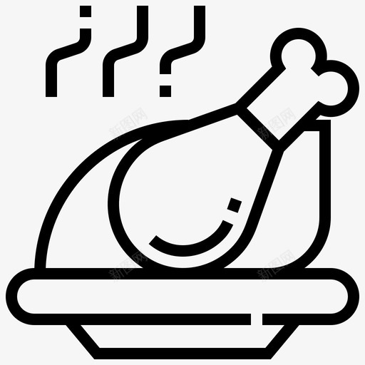 烤鸡食物餐厅图标svg_新图网 https://ixintu.com 烤鸡 食物 餐厅