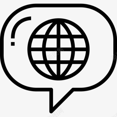 语音泡泡通讯全球图标图标