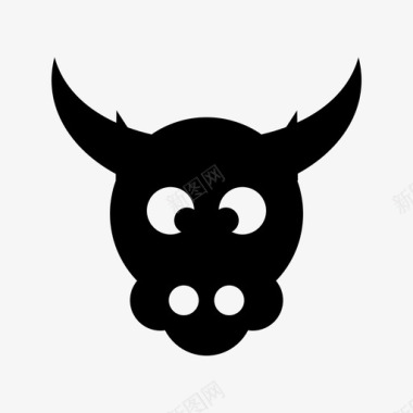 公牛动物斗牛士图标图标
