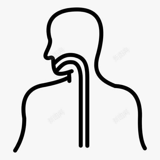 食管癌svg_新图网 https://ixintu.com 食管癌 Esophageal Cancer