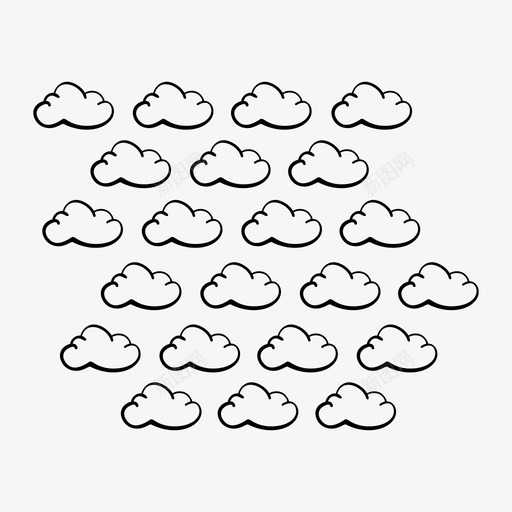 云图天气手绘天气图标svg_新图网 https://ixintu.com 云图 天气 手绘天气
