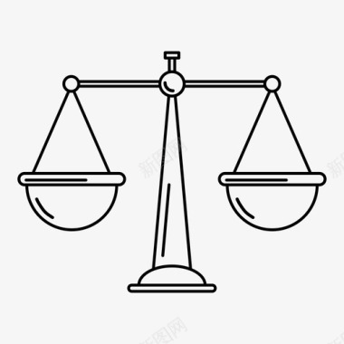 正义的平衡法官天平图标图标