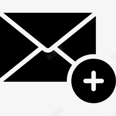 添加电子邮件信封信件图标图标
