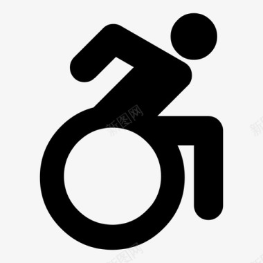 轮椅残疾人轮子图标图标