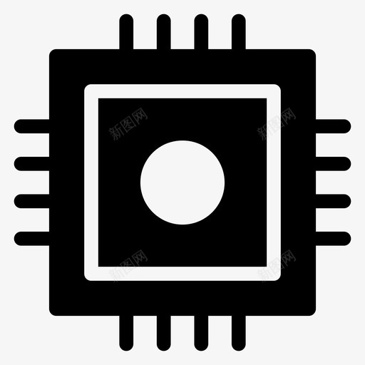 cpu商业芯片图标svg_新图网 https://ixintu.com cpu 商业 处理器 微芯片 科学符号图标 芯片