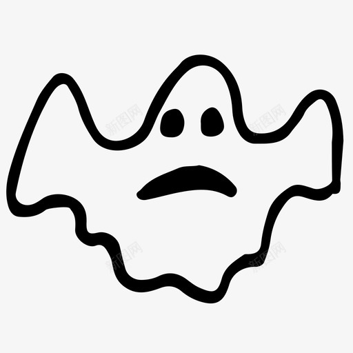 鬼魂恐惧万圣节图标svg_新图网 https://ixintu.com 万圣节 恐怖 恐惧 粗略的图标 鬼魂