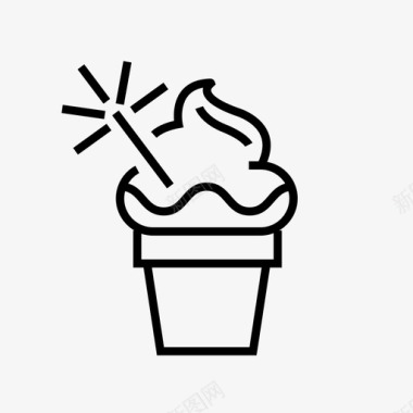 冰淇淋甜点布丁图标图标