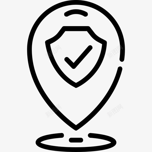 安全区位置地图图标svg_新图网 https://ixintu.com 位置 保护 地图 安全区 密码 难民和移民