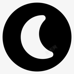 中秋佳节月圆之夜夜圆月图标高清图片