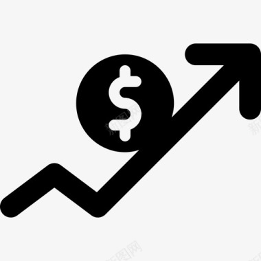财政增加收入货币图标图标