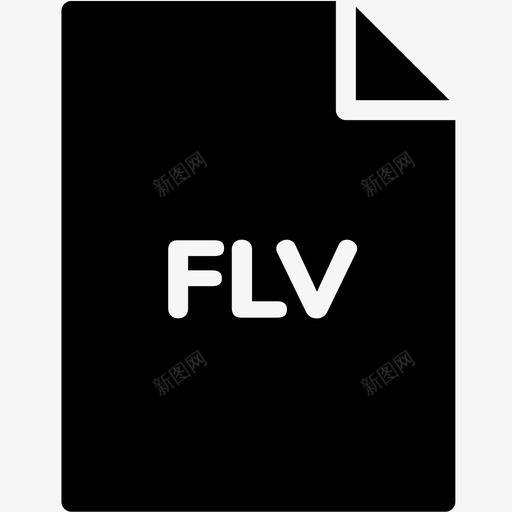 flv文件扩展名格式图标svg_新图网 https://ixintu.com flv文件 扩展名 文件格式vol4glyph 格式 类型