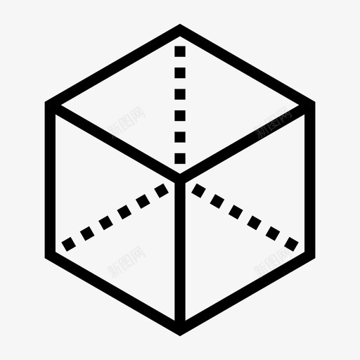 三维长方体立方体图标svg_新图网 https://ixintu.com 三维 建模 开发 立方体 设计工具 长方体