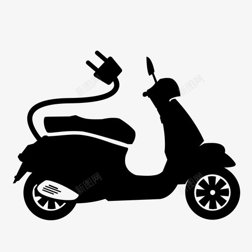电动摩托车生态摩托车图标svg_新图网 https://ixintu.com vespa 摩托车 生态 电动摩托车