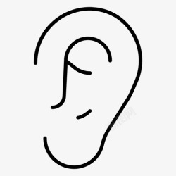 耳朵倾听耳朵交流听觉图标高清图片