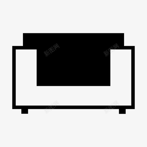 沙发家具室内图标svg_新图网 https://ixintu.com 单人 坐椅 室内 家具 沙发 起居室