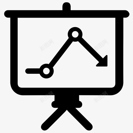 业务分析下降展示图标svg_新图网 https://ixintu.com 下降 业务分析 业务图标集6 展示 统计