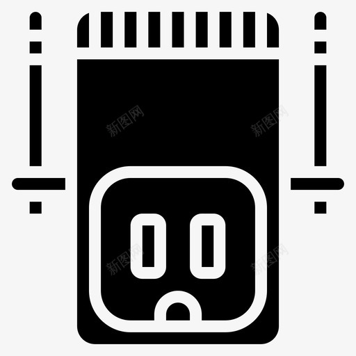 无线插头小工具技术图标svg_新图网 https://ixintu.com wifi 小工具 技术 无线插头 电子设备固态 美国