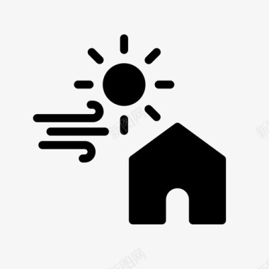 房子和风家天气图标图标