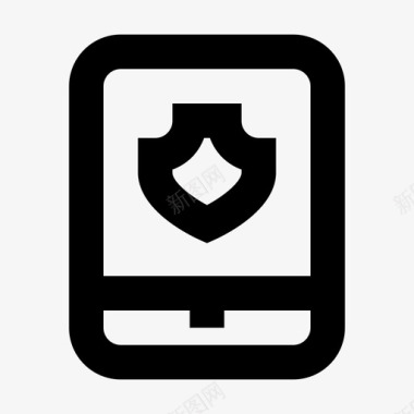 受保护的智能手机保护安全图标图标