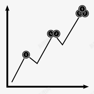 折线图图表货币图标图标