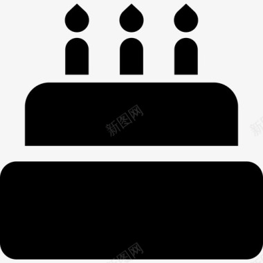生日蛋糕招牌很棒的套装图标图标