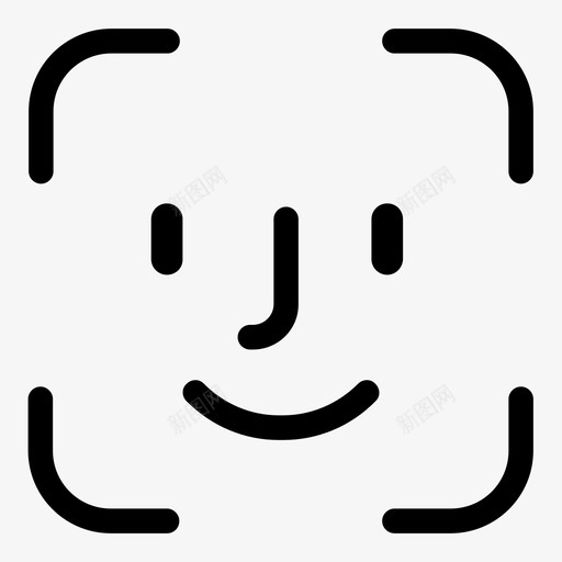 人脸识别苹果面部识别图标svg_新图网 https://ixintu.com 人脸识别 人脸识别视频 苹果 面部识别