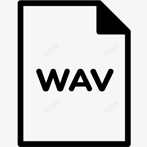 wav文件扩展名格式图标svg_新图网 https://ixintu.com wav文件 扩展名 文件格式vol4混合 格式 类型