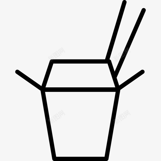 中餐盒饮料和食品边框颜色图标svg_新图网 https://ixintu.com 中餐盒 边框颜色 饮料和食品