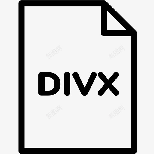 DIVXfiledivxfileextension图标svg_新图网 https://ixintu.com DIVXfile divxfile extension fileformatsvol4line format type