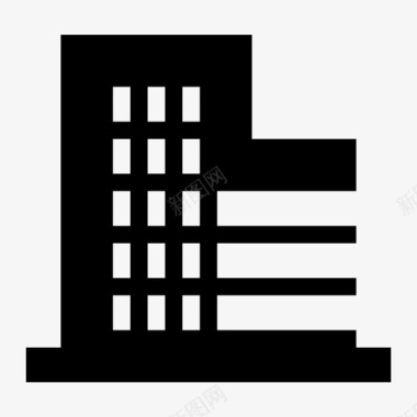 建筑摩天大楼金融材料图标图标