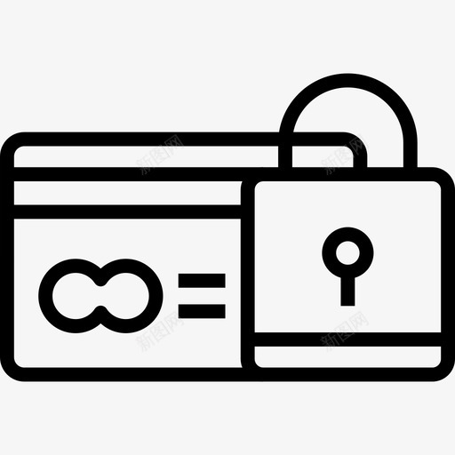 安全信用卡挂锁图标svg_新图网 https://ixintu.com 保护 信用卡 安全 挂锁 支付 数字商务