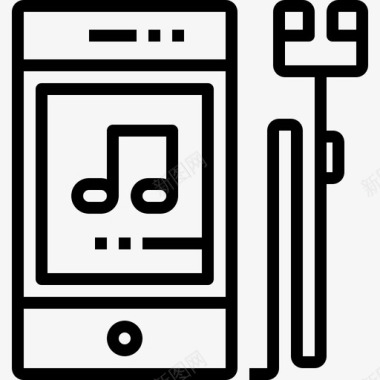 智能手机设备音乐图标图标