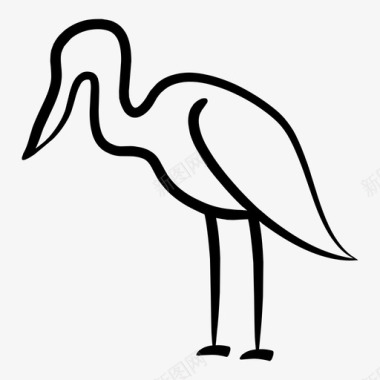 苍鹭动物鸟图标图标