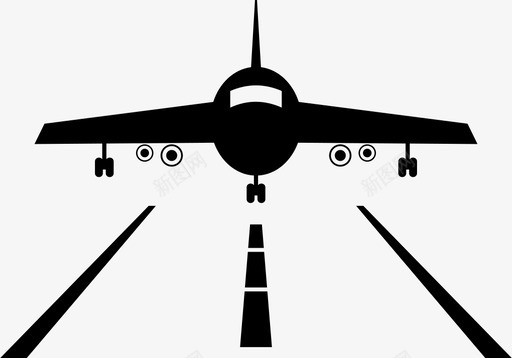 飞机跑道图标svg_新图网 https://ixintu.com 跑道 飞机