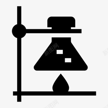 实验燃烧器商业图标图标