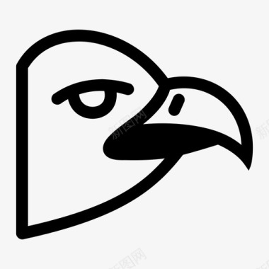 鹰美洲鹰自然图标图标