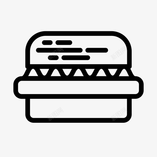 汉堡面包快餐图标svg_新图网 https://ixintu.com 家常用品 快餐 汉堡 汉堡包 生菜 肉 面包