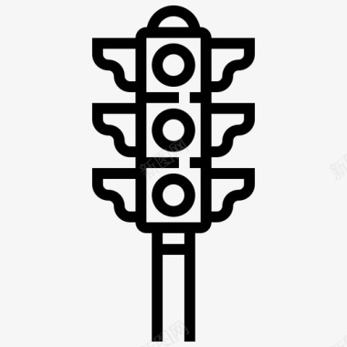 红绿灯建筑图标图标