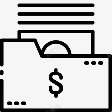 货币文件夹货币文档图标图标