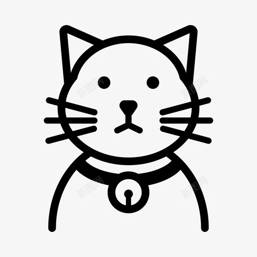 猫项圈宠物图标svg_新图网 https://ixintu.com 宠物 猫项圈